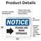 Signmission Please Use Main Entrance (Right Arrow) Sign With Symbol, 24 in W x Rectangle, Vinyl Decal OS-2PACK-NS-D-1824-L-17616 - alternate 2